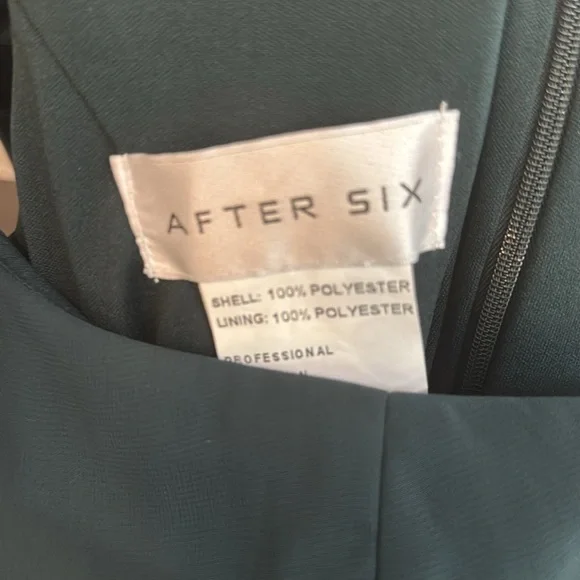 After Six Green Asymmetrical One-Shoulder Cocktail Dress - Picture 4 of 7